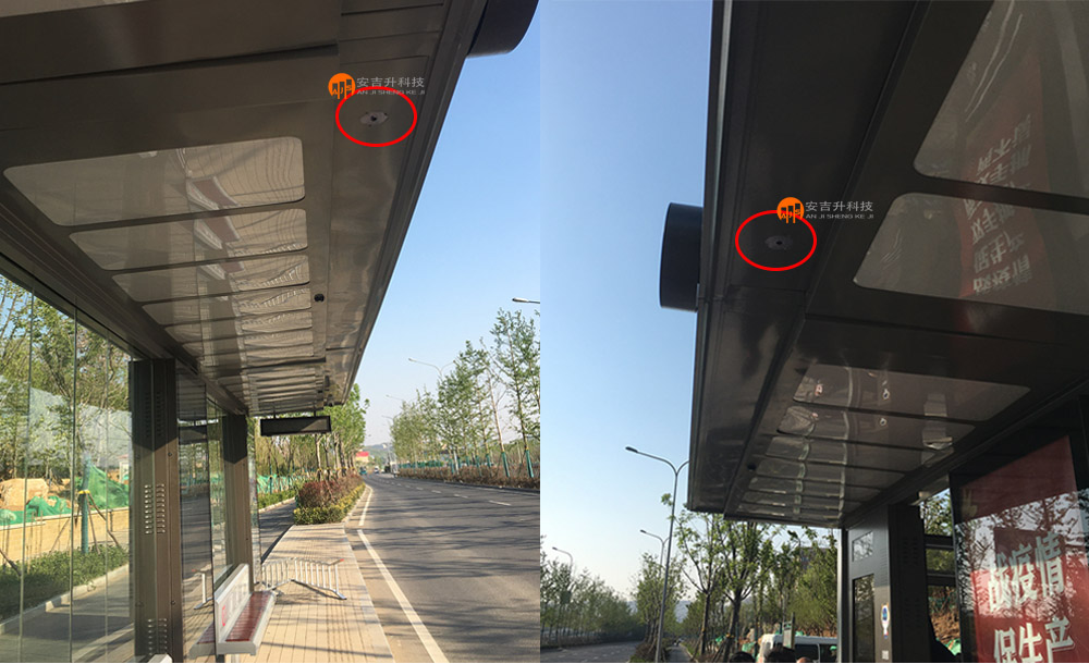 公交車客流統計怎么做?乘車人數統計設備的應用(圖1) 站臺客流統計攝像頭.jpg